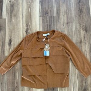 Montana Co Brown Layered Women's Jacket size large NWT